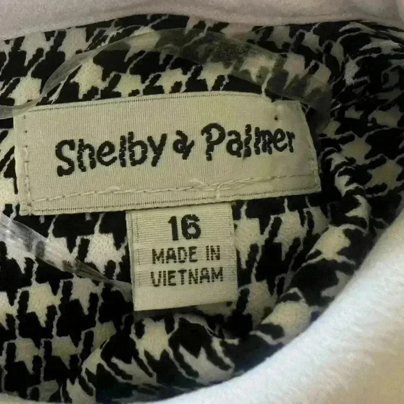 SHELBY & PALMER VINTAGE LOOK DRESS SIZE 16 with removable necklace - Picture 6 of 10